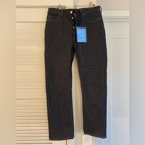 Acne Straight Leg Jeans in Dark Indigo